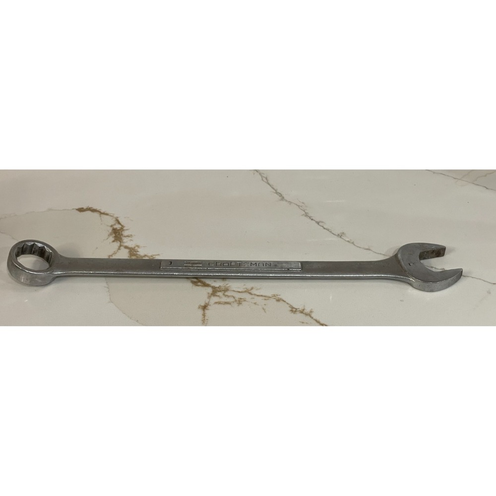 Vintage Craftsman USA 1"‎ Flying V Series Combination Wrench 12 Point Used